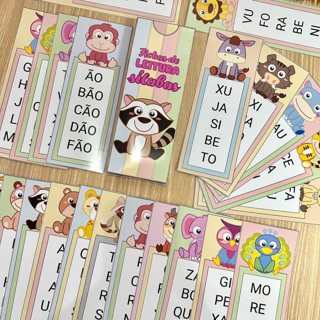 Fichas de leitura sílabas