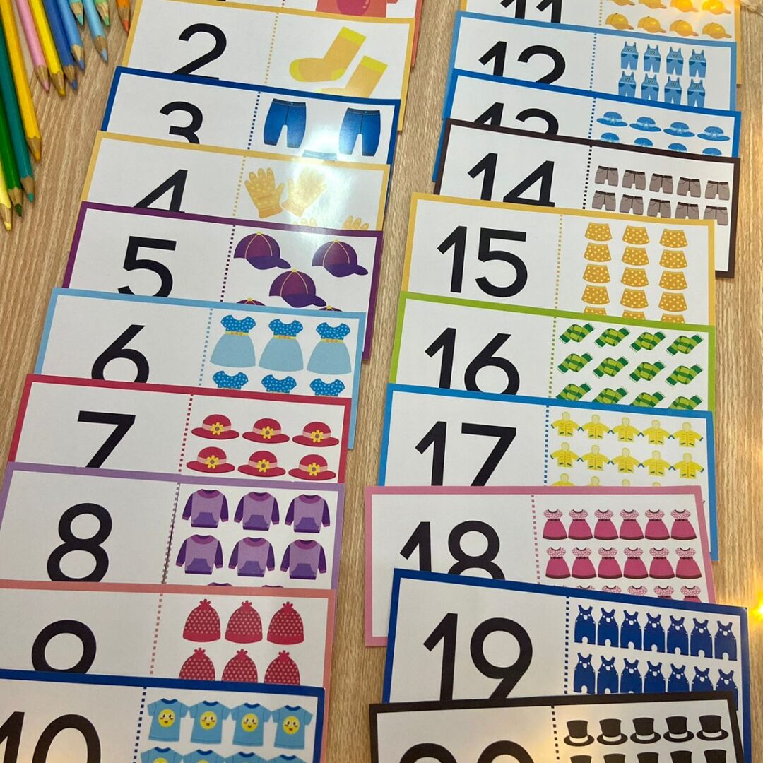 Quebra cabeça numerais de 0 a 20