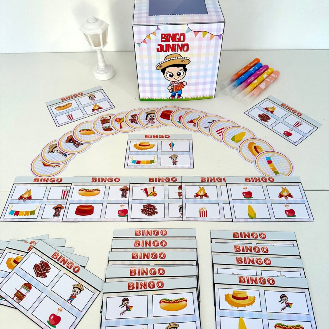 Bingo Junino – Jogo Educativo com Tema de Festa Junina (PDF para Imprimir)