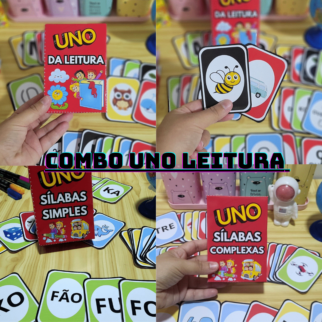 Combo Uno: Leitura, Sílabas Simples e Sílabas Complexas