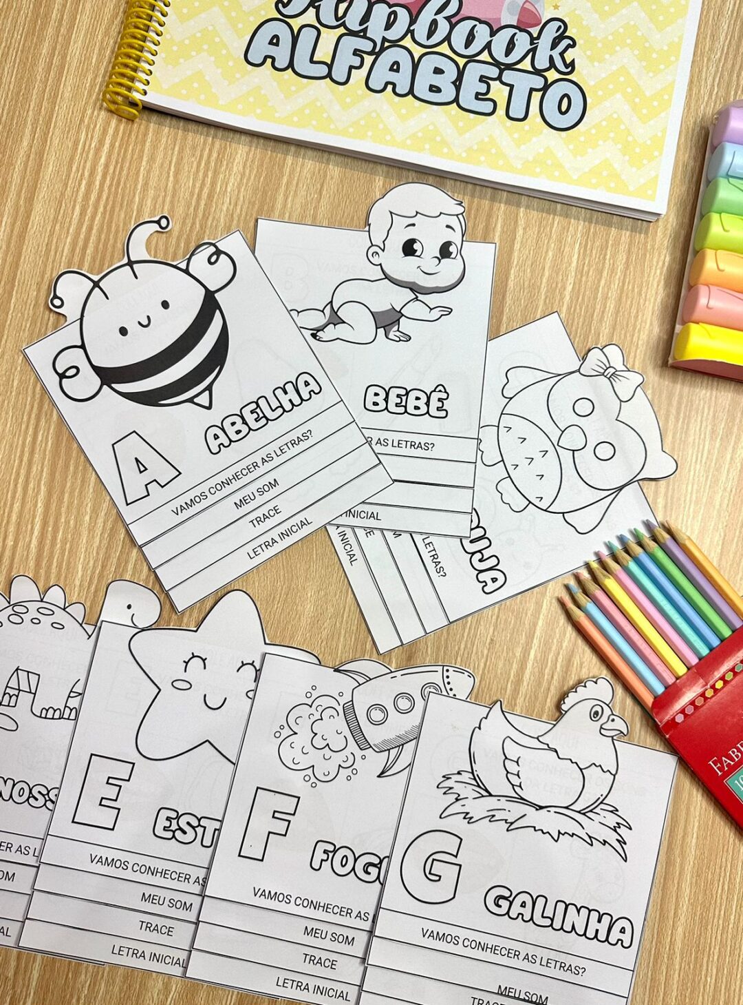 Flipbook do Alfabeto: Atividades para Colorir - Imagem 2