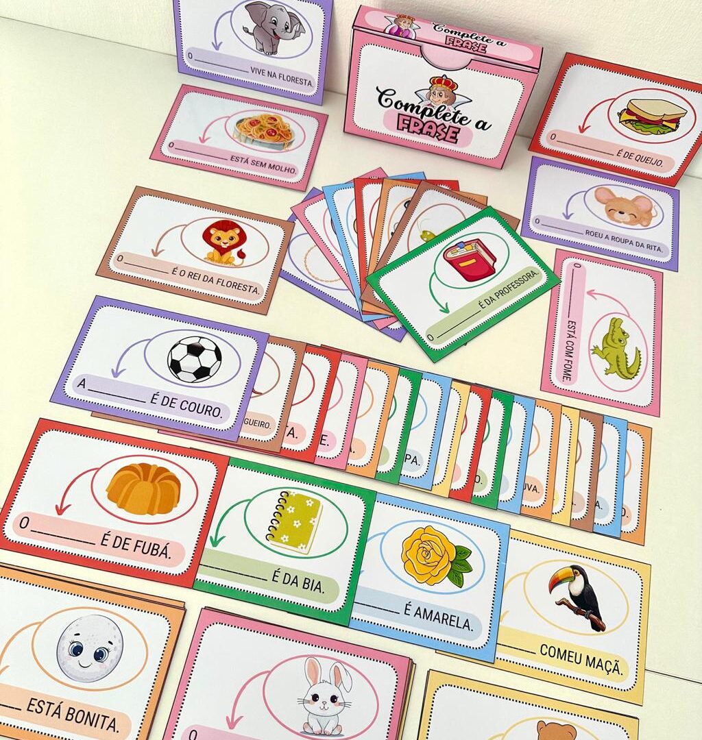 Recurso Complete a Frase em PDF – Atividades de Leitura e Escrita para Alfabetização