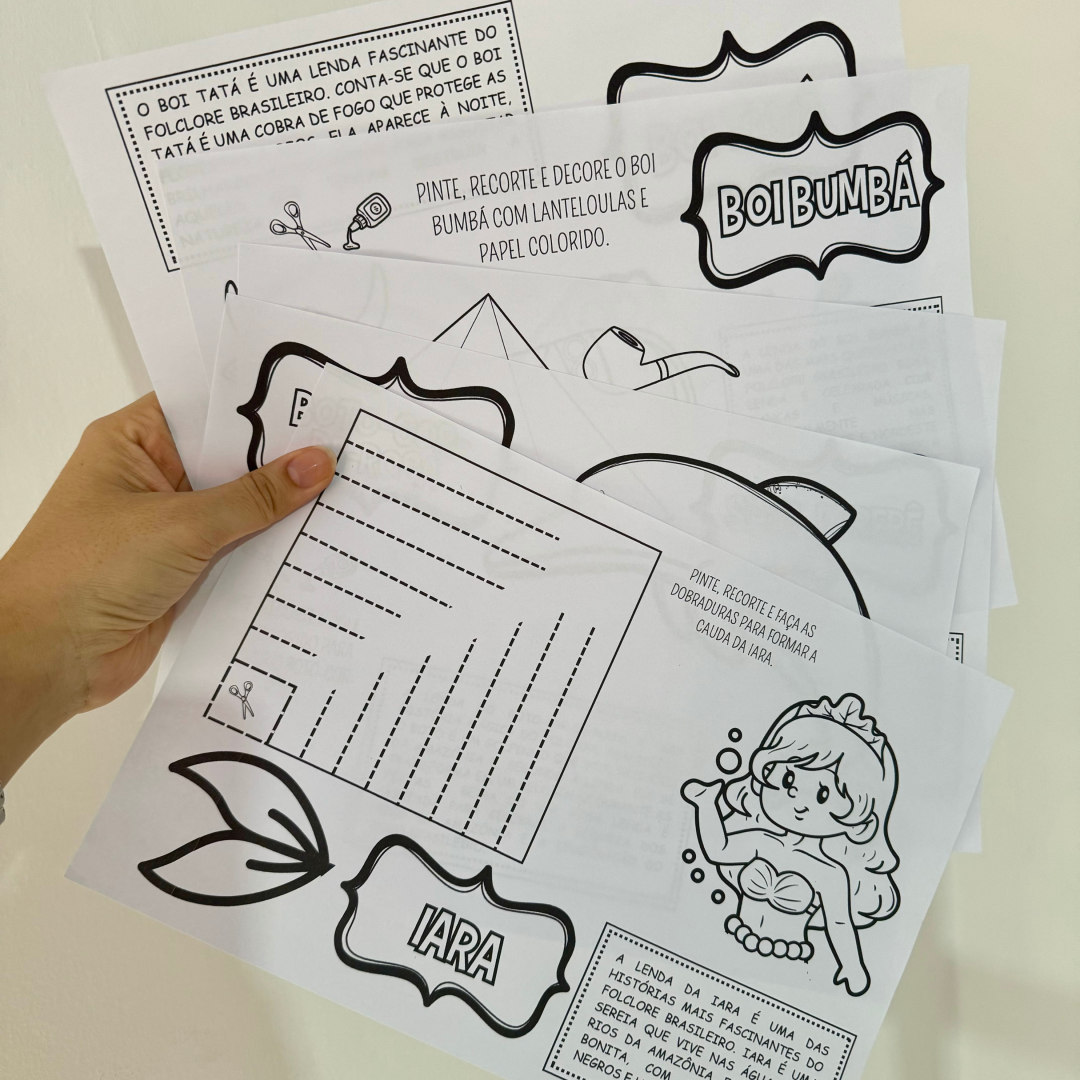 Atividades de Artes tema Folclore Brasileiro