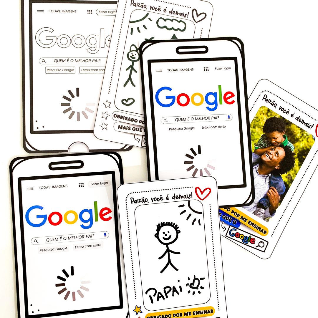 Cartão Dia dos Pais tema Google.