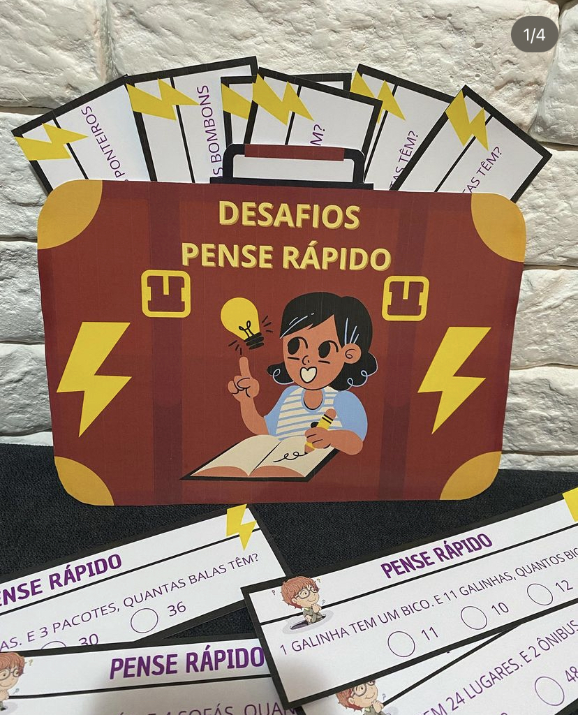 Jogo Pense Rápido – Desafios Matemáticos em PDF para Imprimir