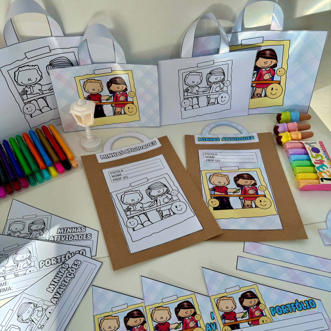 📚 Kit Capas de Atividades Tema Escola 📚