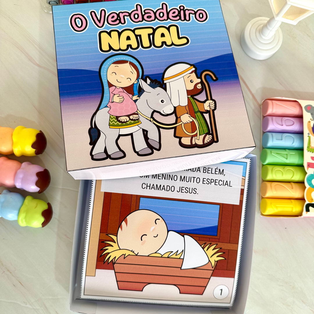 📖 História na Caixa: “O Verdadeiro Natal” 🎄✨