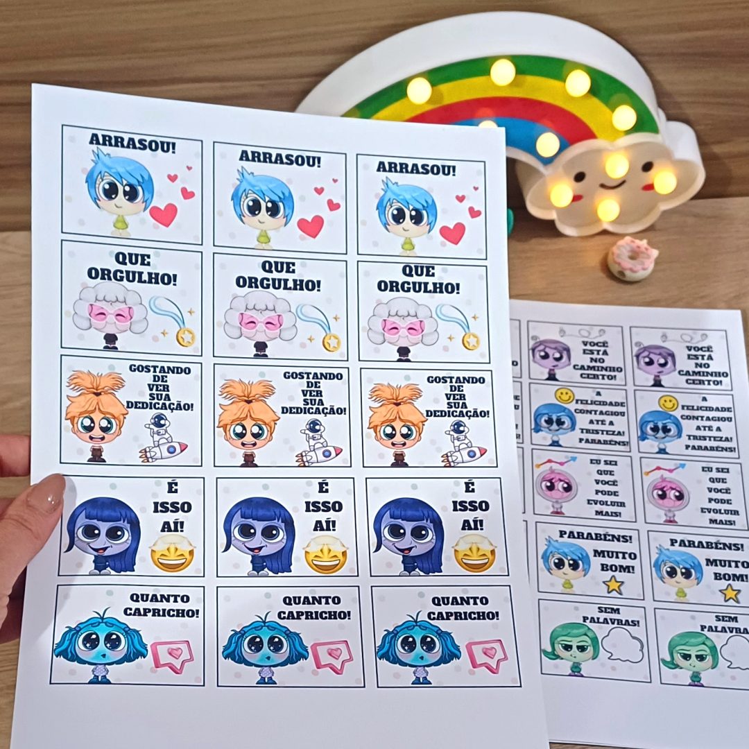 Figurinhas de Incentivo Divertidamente
