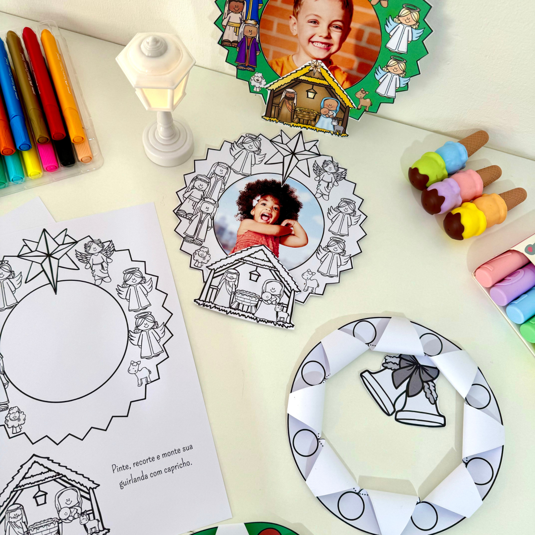 Atividades Natalinas em Formato de Guirlandas 🎄