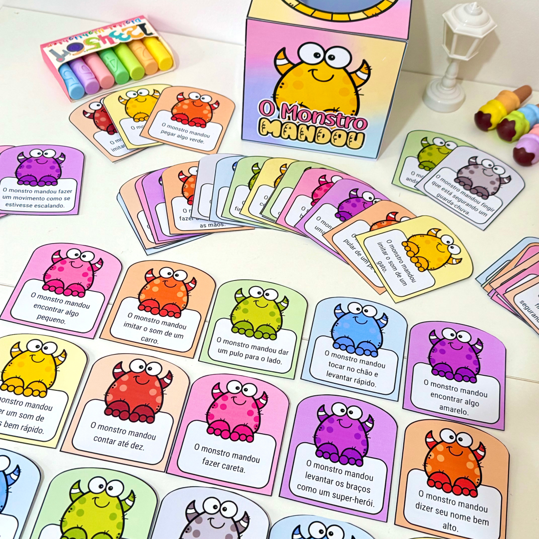 🎲 Dinâmica “O Monstro Mandou” – Diversão e aprendizado para os pequenos!