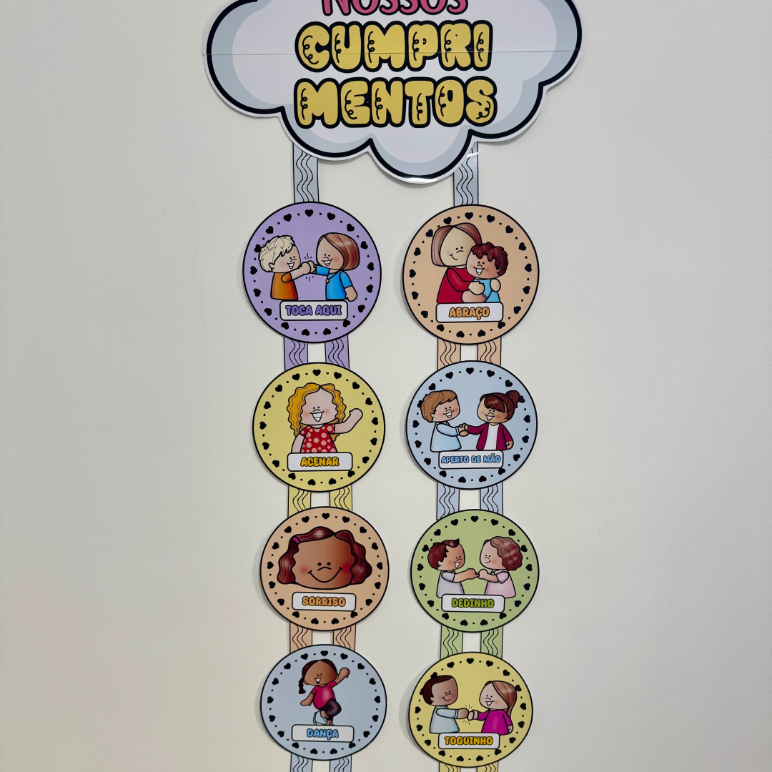Mural “Nossos Cumprimentos” – Para Começar o Dia com Alegria! 🤗