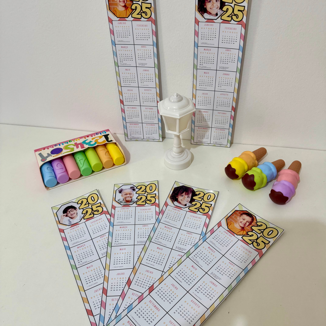 🗓 Calendários Marca-Páginas 2025
