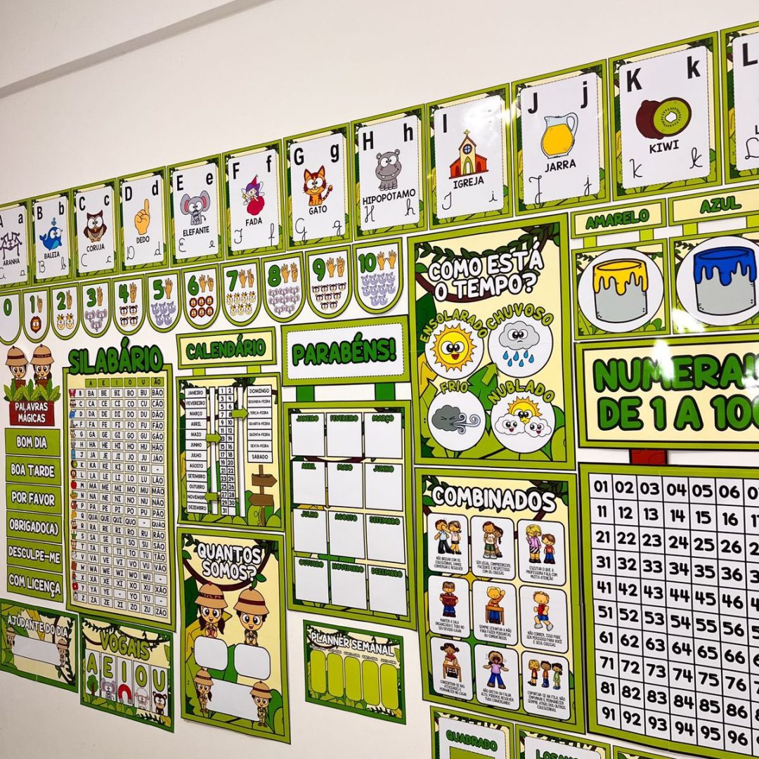 Kit Decoração e Recursos para Sala de Aula -Tema: Safari