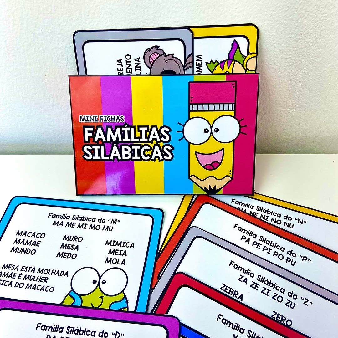 Mini Fichas de Leitura das Famílias Silábicas em PDF – Alfabetização