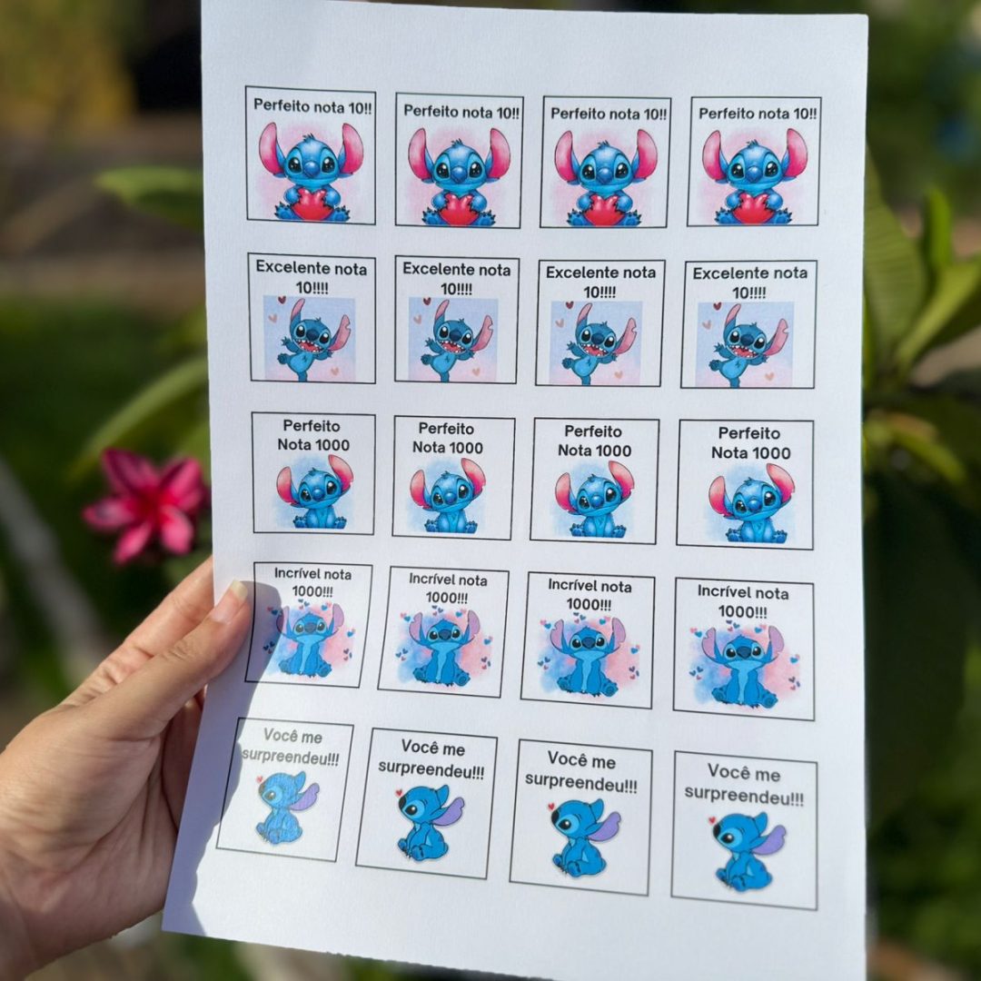 💙✨ Figurinhas de Incentivo Stitch – Motivação Extra na Correção de Provas! ✨💙