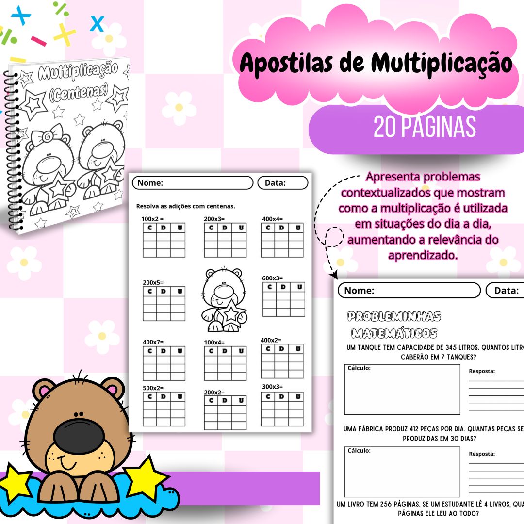 📚✨ Pacote de Matemática – Multiplicação de Forma Divertida e Interativa! ✨📚