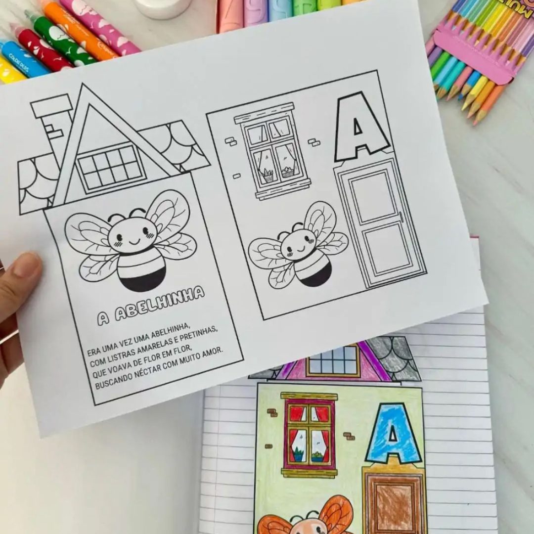 📚 Casinhas do Alfabeto com Textos Rimados e Casinha Interativa 🏠🔤