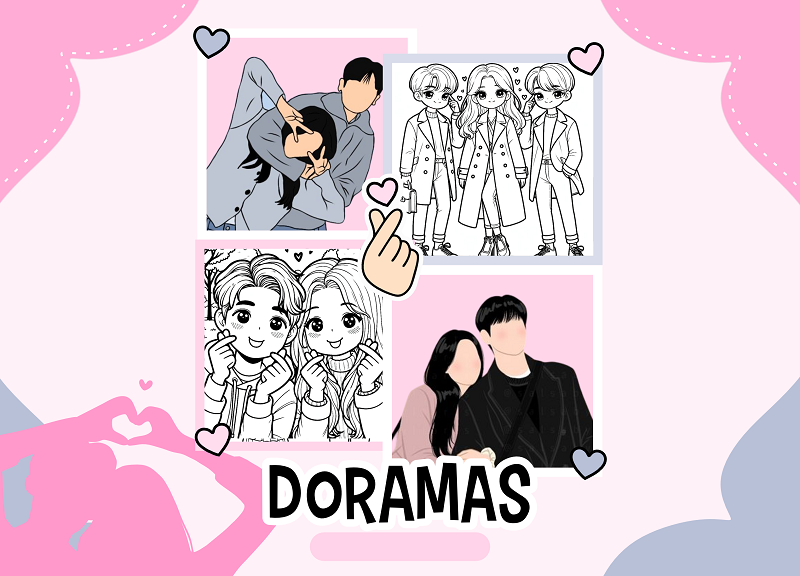 🎨 LIVRINHO DE COLORIR - DORAMAS 🌸🎬
