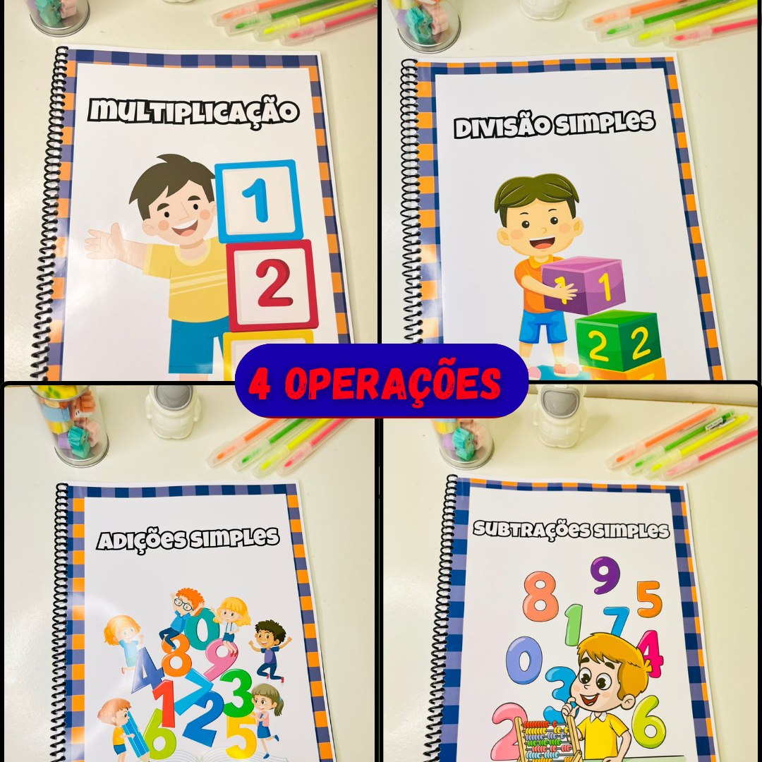 📘✨ SUPER COMBO DE ALFABETIZAÇÃO DAS 4 OPERAÇÕES! ✏️➕➖✖️➗