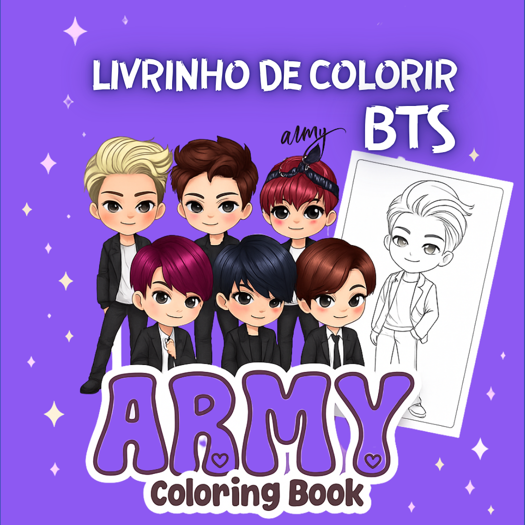 💜 LIVRINHO DE COLORIR – BTS ARMY 💜🎶🎤