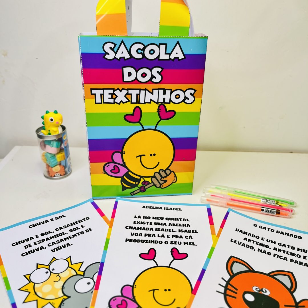 🎒🌈 Sacola dos Textinhos — Alfabetização com Encanto e Leveza!