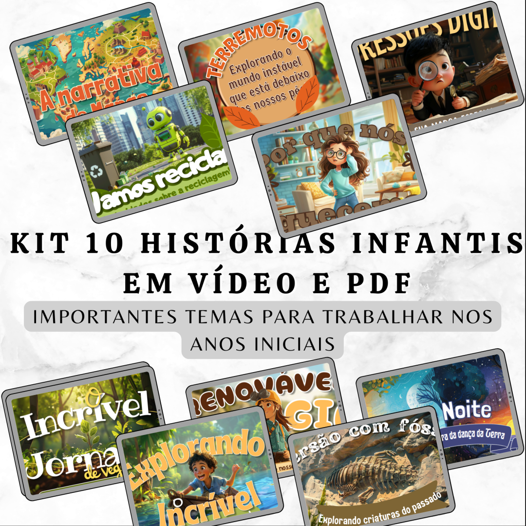 📚 KIT 10 HISTÓRIAS INFANTIS EDUCATIVAS 💼