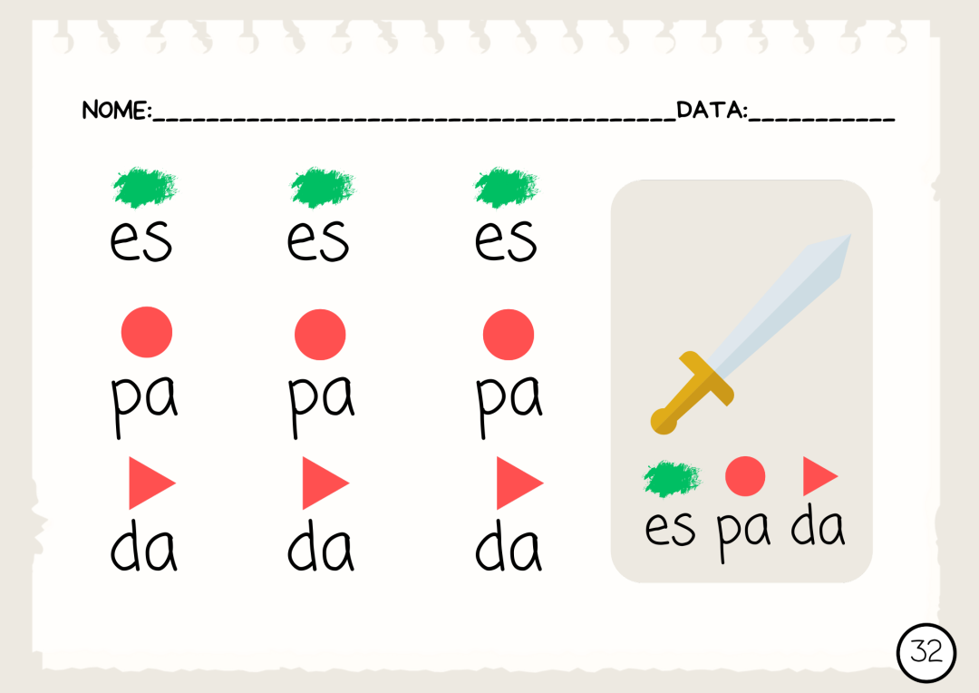 ✨ Grafismo Fonético – Atividades de Consciência Fonológica e Leitura Inicial - Imagem 9