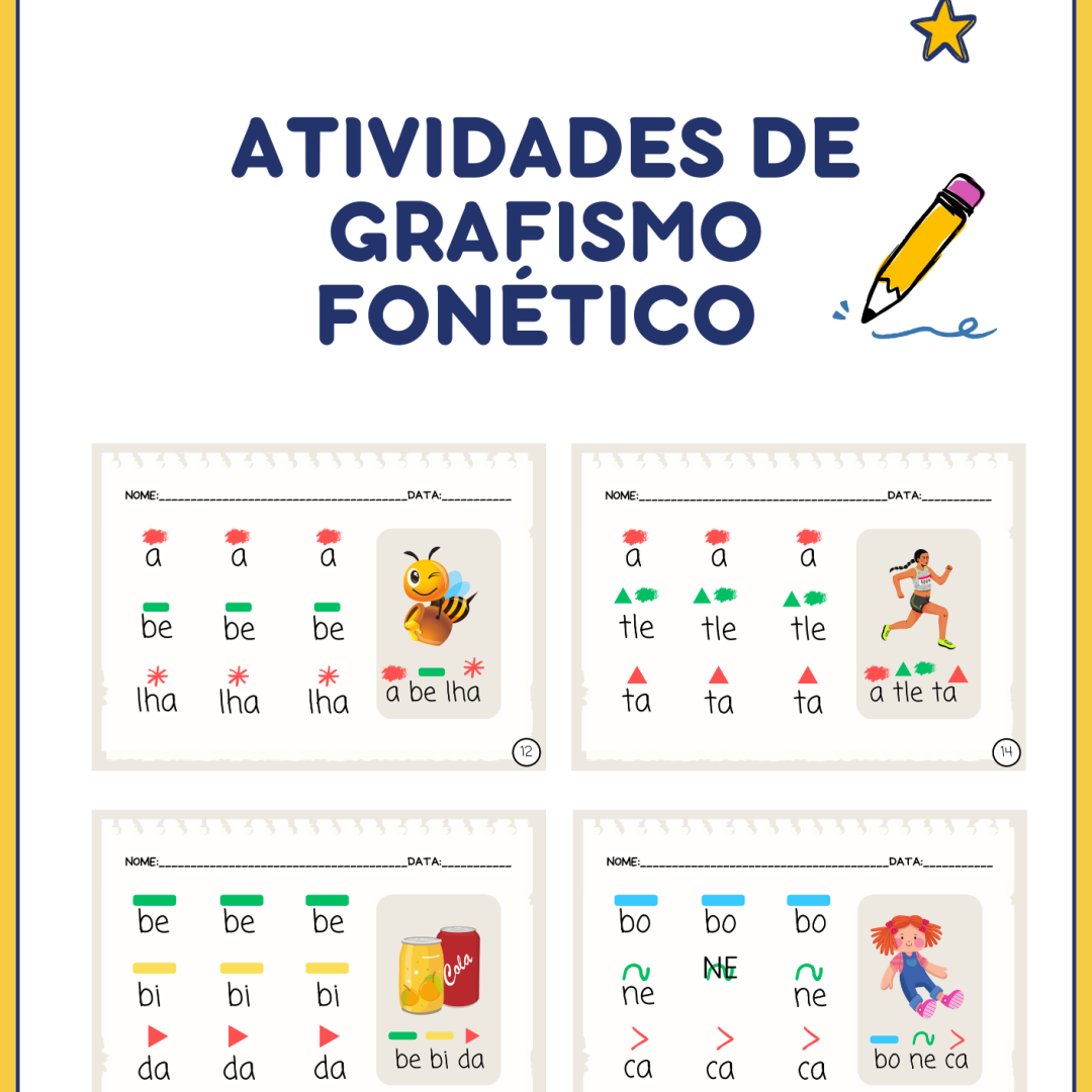 Grafismo Fonético em PDF – Atividades de Consciência Fonológica e Leitura Inicial