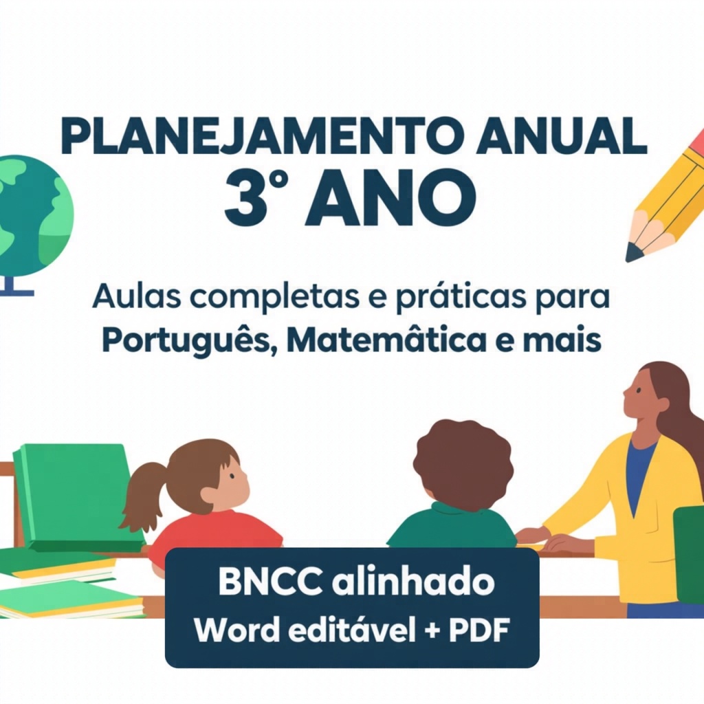 Planejamento Anual 3º Ano em PDF e Word – BNCC 2025/2026