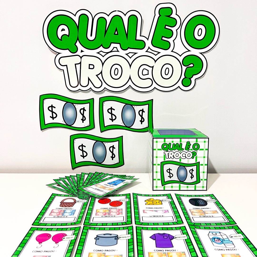 Qual é o Troco? – Jogo Matemático para Imprimir