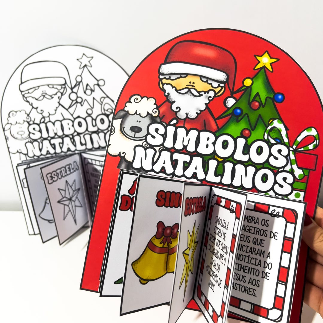 Luva Livro Símbolos Natalinos para Imprimir – Atividade Interativa de Natal