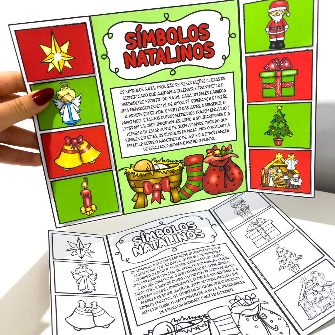Lapbook Símbolos Natalinos para Imprimir – Atividade de Natal Educativa