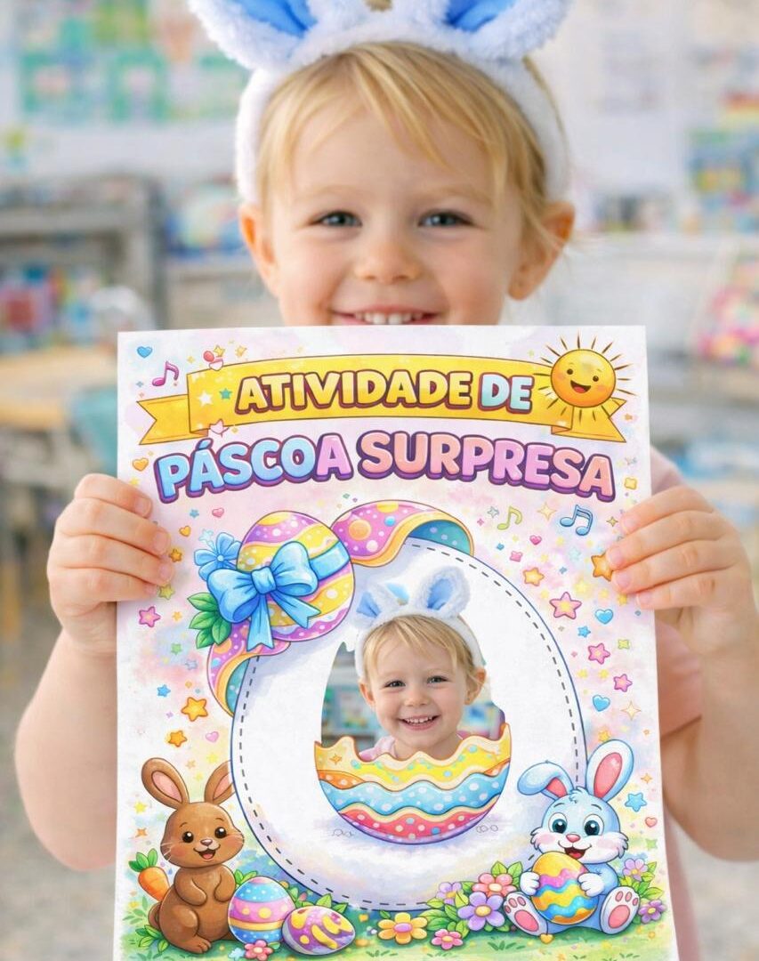Atividade de Páscoa Surpresa – Porta-Retrato com Foto