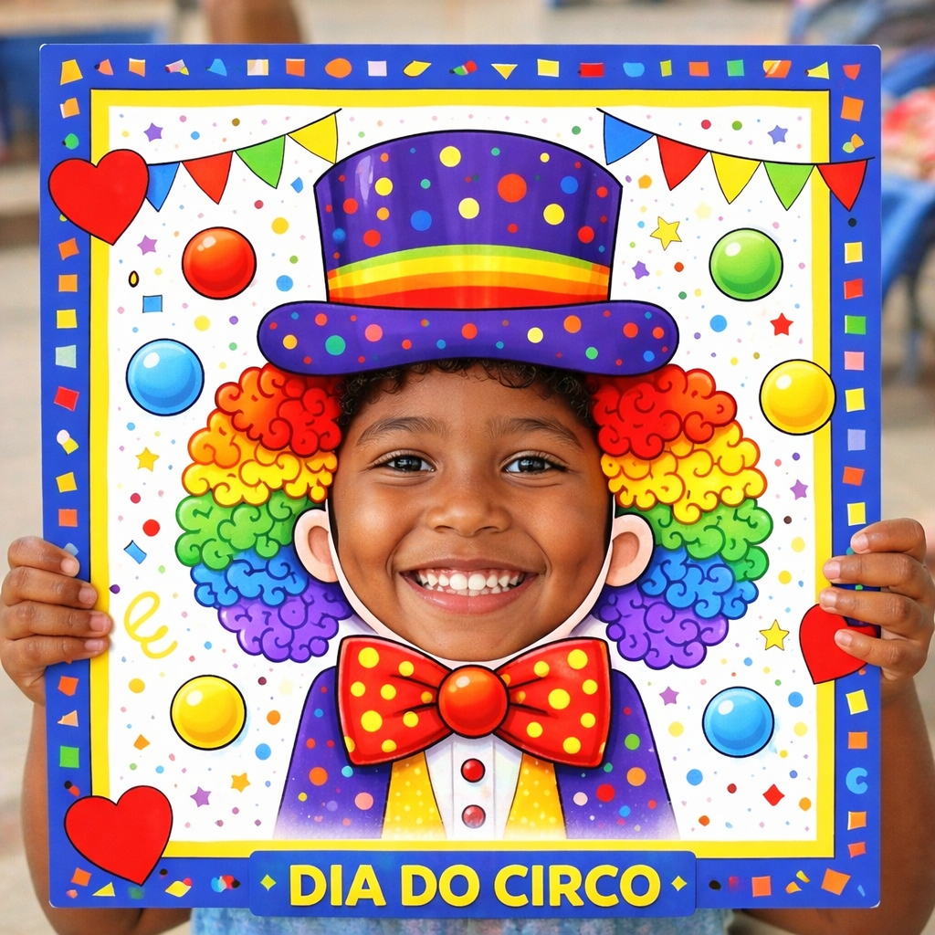 Atividade Dia do Circo Educação Infantil – Painel e Moldura com Foto do Aluno