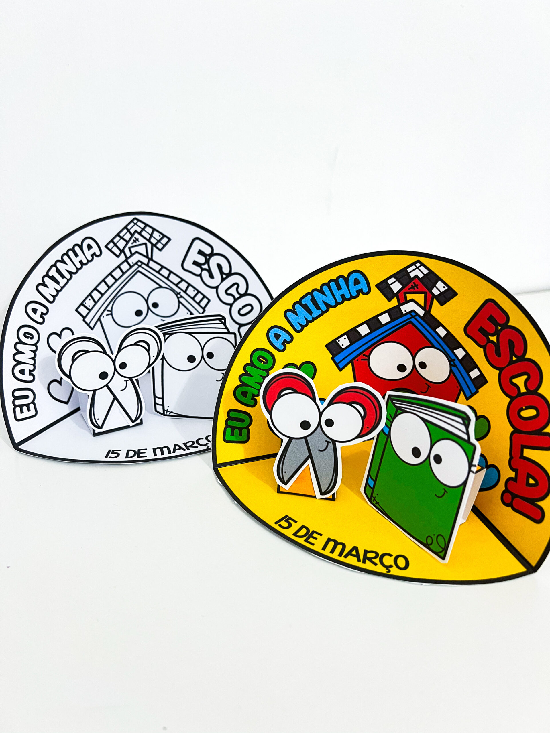 Atividades Dia da Escola – Cenário 3D e Moldura da Mãozinha - Imagem 3