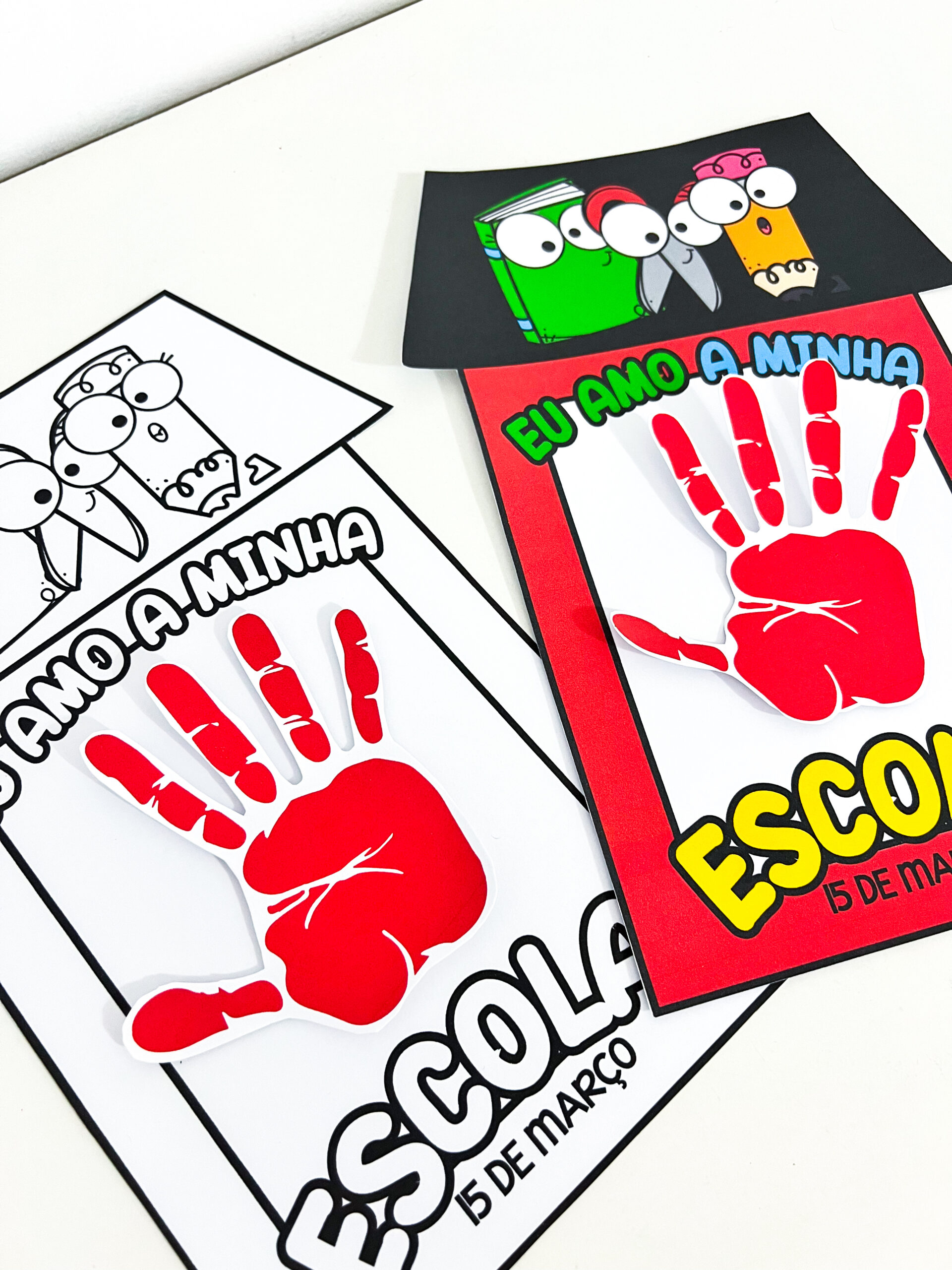 Atividades Dia da Escola – Cenário 3D e Moldura da Mãozinha - Imagem 8