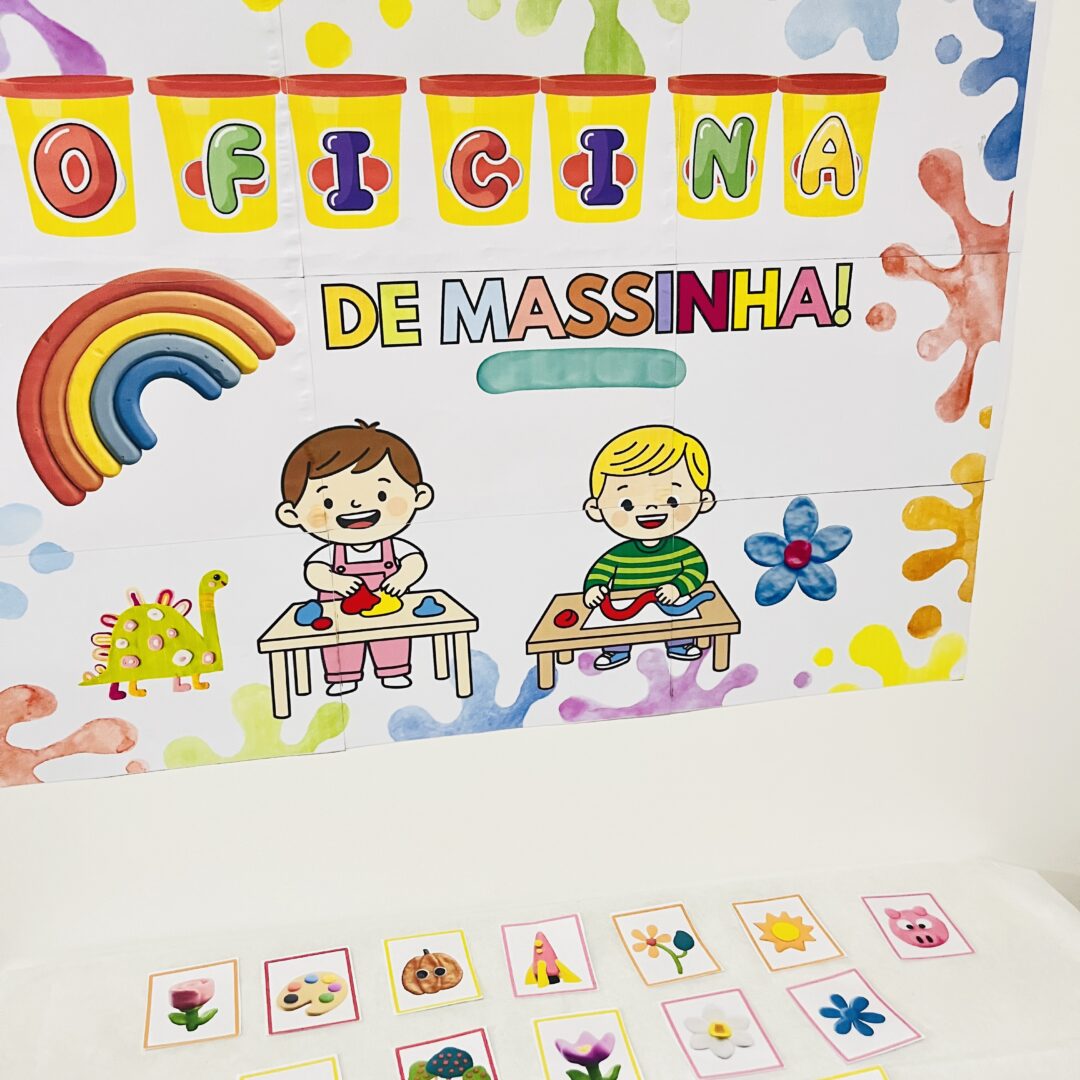 Oficina de Massinha de Modelar – Painel Decorativo e Cards de Atividades para Educação Infantil