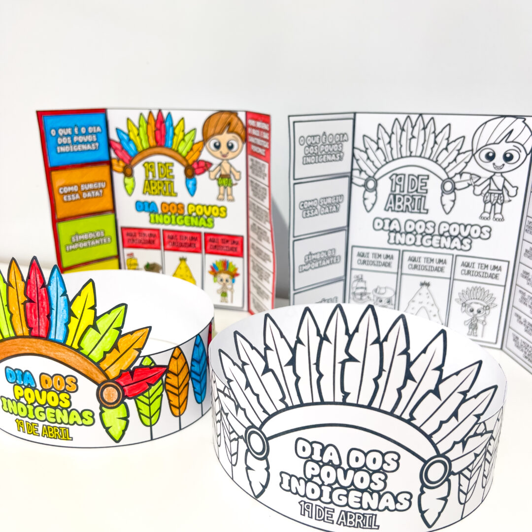 Lapbook Dia dos Povos Indígenas + Coroa para Colorir – Atividade Educação Infantil