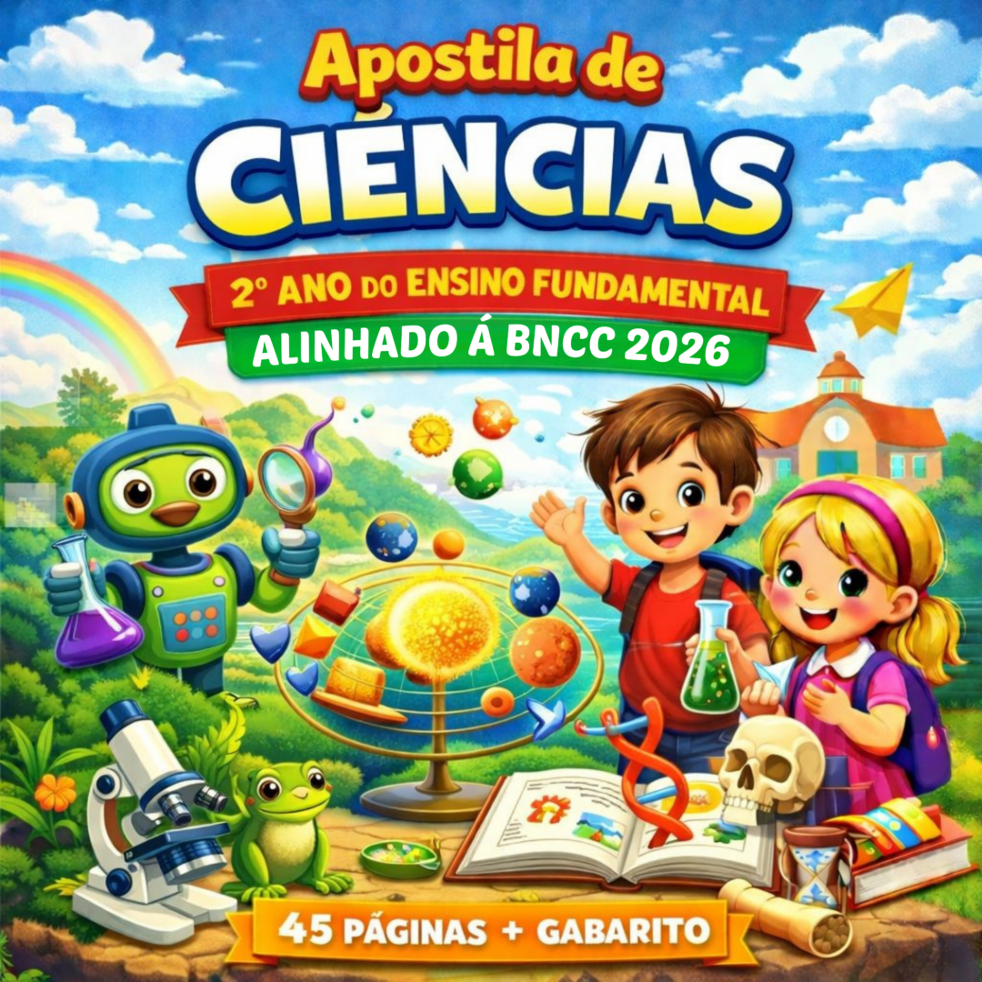 Apostila de Ciências 2º Ano Ensino Fundamental alinhada á BNCC (45 Páginas + Gabarito)