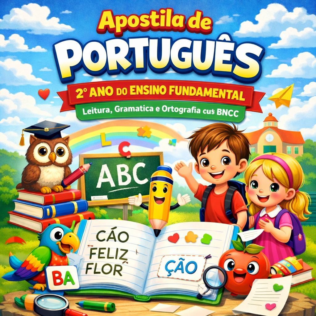 Apostila de Português 2o Ano Ensino Fundamental – Alinhado á BNCC (43 Páginas + Gabarito)